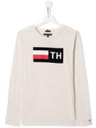 Tommy Hilfiger Teen Logo Print T-shirt - Neutrals