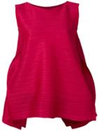 Pleats Please By Issey Miyake Pleated Side Wing Sleeveless Top - Pink