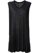 Rick Owens Lilies Oversized Tank Top, Women's, Size: 42, Black, Cotton/polyester/viscose
