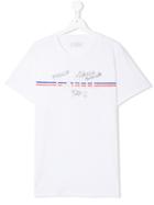 Gaelle Paris Kids Graffiti Logo Print T-shirt - White