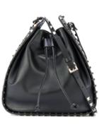Valentino - Valentino Garavani Rockstud Bucket Shoulder Bag - Women - Calf Leather - One Size, Black, Calf Leather