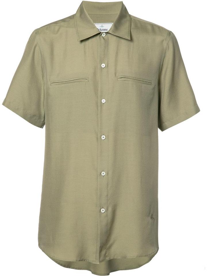 Vivienne Westwood Man Welt Chest Pockets Shirt, Men's, Size: 48, Nude/neutrals, Silk/viscose