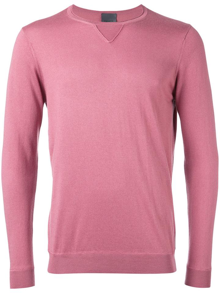 Laneus - Fitted Sweater - Men - Silk/cashmere - 48, Pink/purple, Silk/cashmere