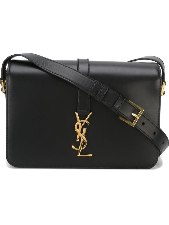 Saint Laurent Medium 'monogram' Shoulder Bag, Women's, Black