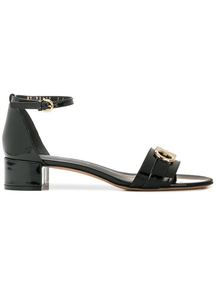 Salvatore Ferragamo Gancini Sandals - Black