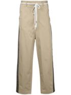 Jieda - Drawstring Loose Fit Trousers - Men - Cotton - 2, Nude/neutrals, Cotton