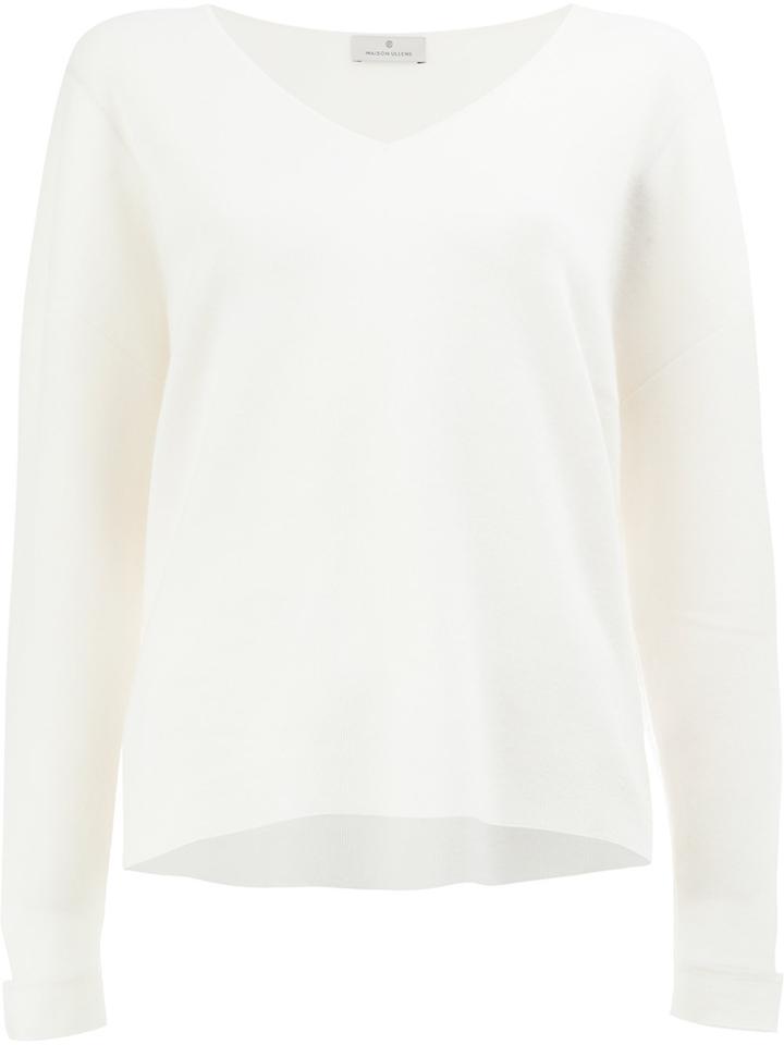 Maison Ullens Wrap Front Sweater - White