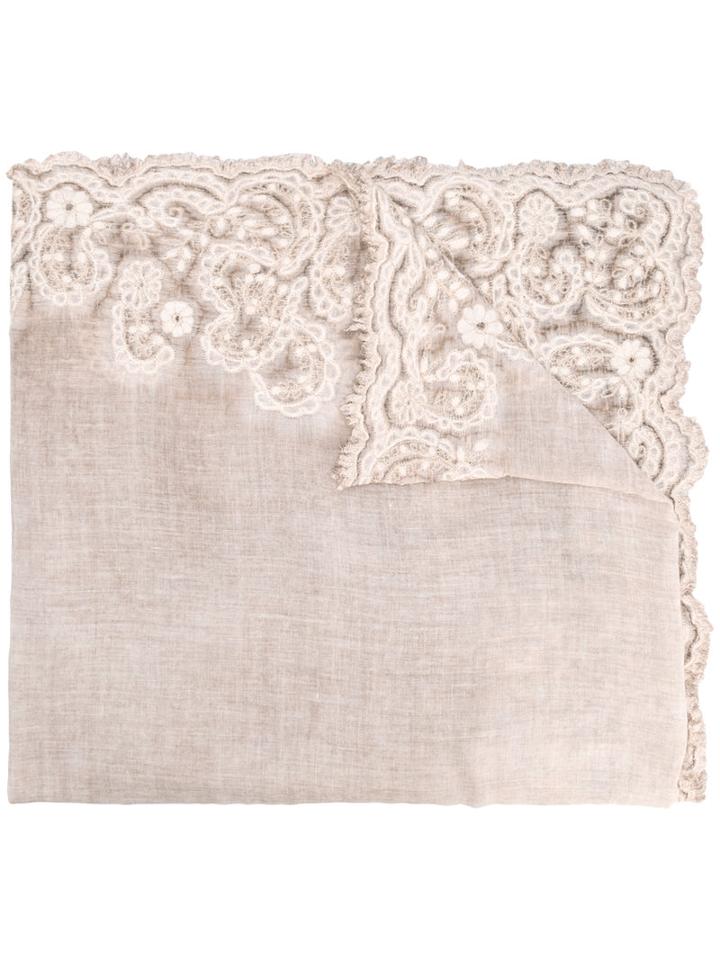 Faliero Sarti Malindi Scarf, Women's, Nude/neutrals, Cotton/polyester/viscose