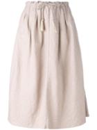 Forte Forte Pleated Skirt, Women's, Size: 0, Pink/purple, Cotton/linen/flax