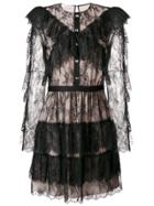 Philosophy Di Lorenzo Serafini Lace Embroidered Tiered Dress - Black