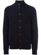 Brunello Cucinelli Cashmere Cable Knit Cardigan, Men's, Size: 48, Blue, Cashmere