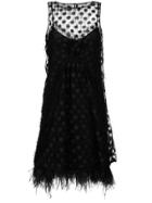 Dorothee Schumacher Feather Detail Polka Dot Dress - Black