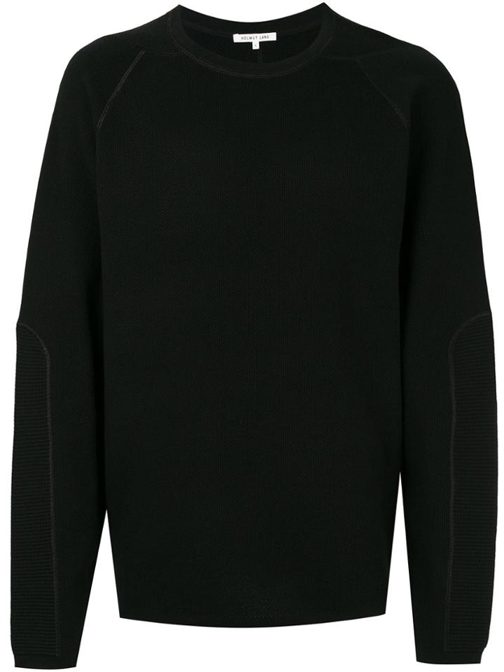 Helmut Lang Ribbed Detail Sweatshirt - Black