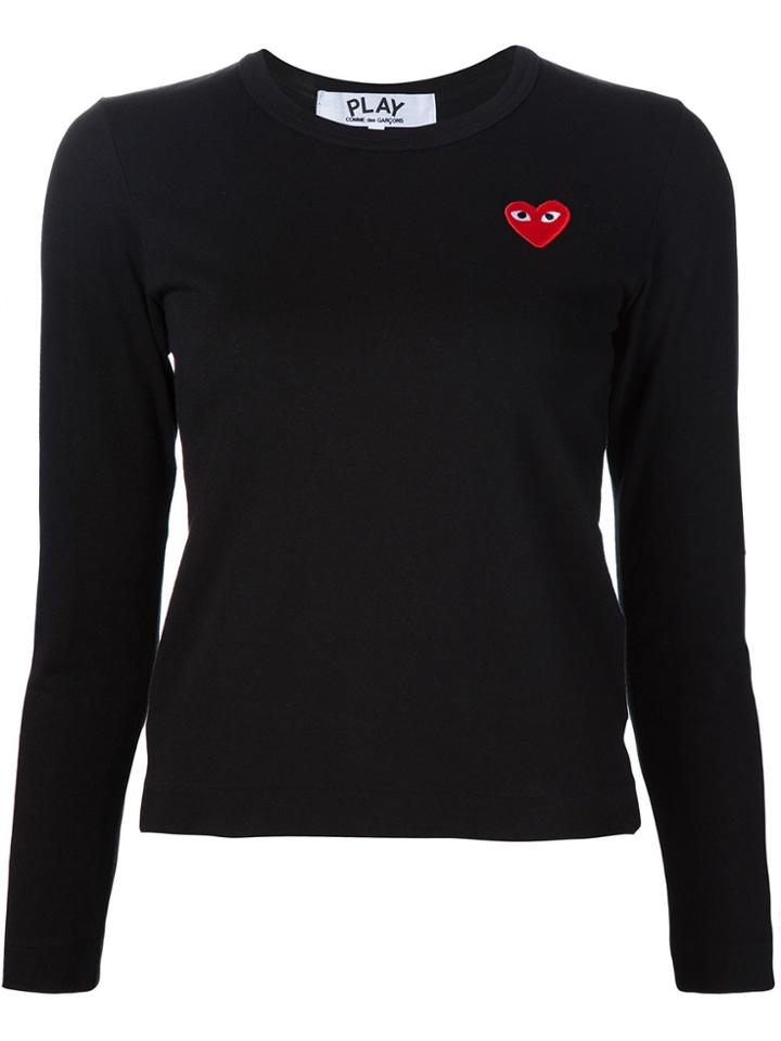Comme Des Garçons Play Heart Logo Sweatshirt - Black