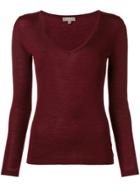 N.peal Superfine V-neck Sweater - Red