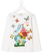 Gucci Kids Long-sleeve Printed T-shirt - White