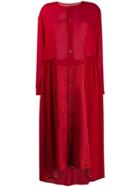 Zucca Oversized Shirt Dress - Red