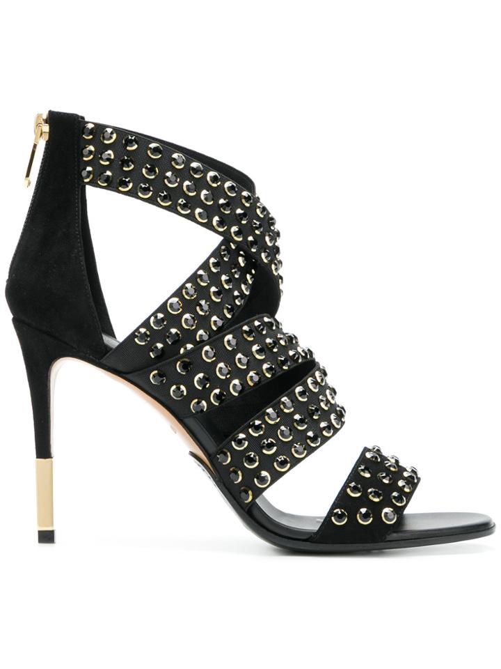 Balmain Delphy Crystal-embellished Sandals - Black