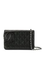 Chanel Pre-owned Cambon Line Chain Shoulder Wallet Bag - Black