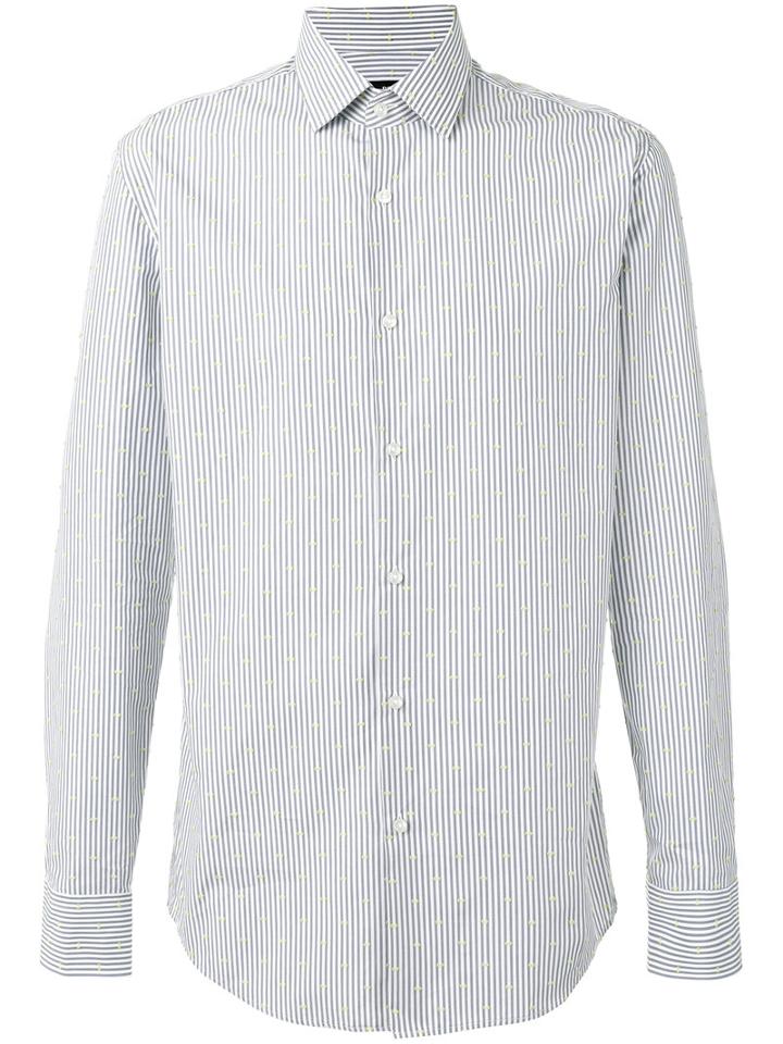 Boss Hugo Boss Striped Fleck Detail Shirt, Men's, Size: 42, Grey, Cotton