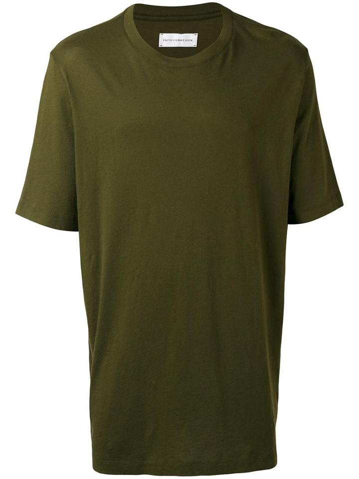 Faith Connexion Oversized T-shirt, Adult Unisex, Size: Medium, Green, Cotton