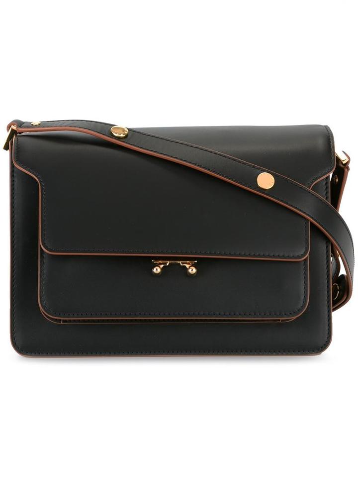 Marni Trunk Shoulder Bag, Black, Leather