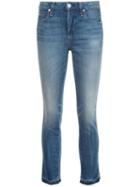 Amo Stonewashed Cropped Jeans, Women's, Size: 29, Blue, Cotton