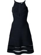 Hervé Léger Sleeveless A-line Dress, Women's, Size: Small, Black, Rayon/nylon/spandex/elastane
