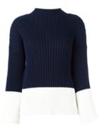 Polo Ralph Lauren Contrast Jumper, Women's, Size: Small, Blue, Cotton/nylon