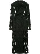 Comme Des Garçons Pre-owned Cut Ribbons Coat - Black