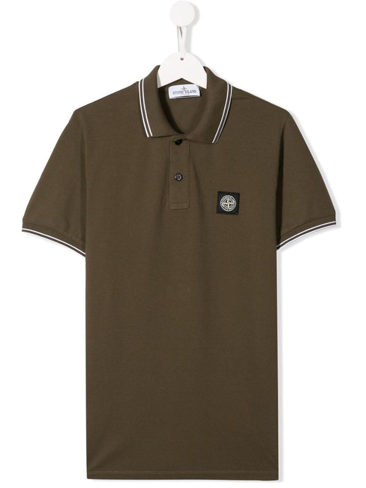 Stone Island Junior Logo Short-sleeve Polo Shirt - Green