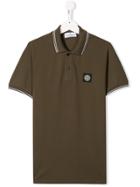 Stone Island Junior Logo Short-sleeve Polo Shirt - Green
