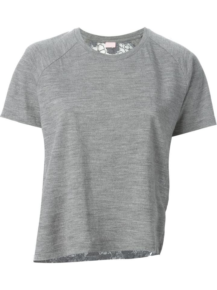 Giamba Floral Lace Insert T-shirt