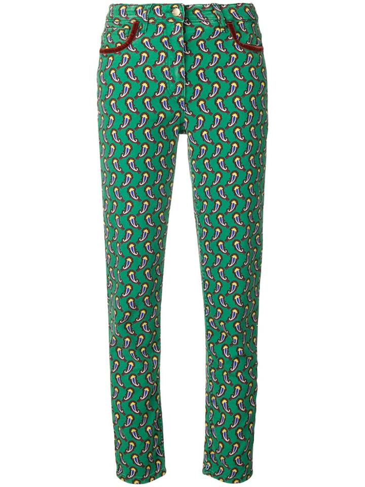 Etro Paisley Print Jeans - Green
