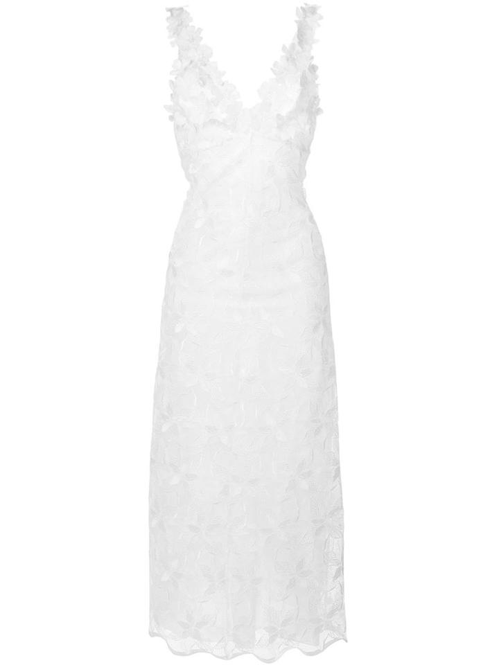 Giamba V-neck Floral Lace Dress