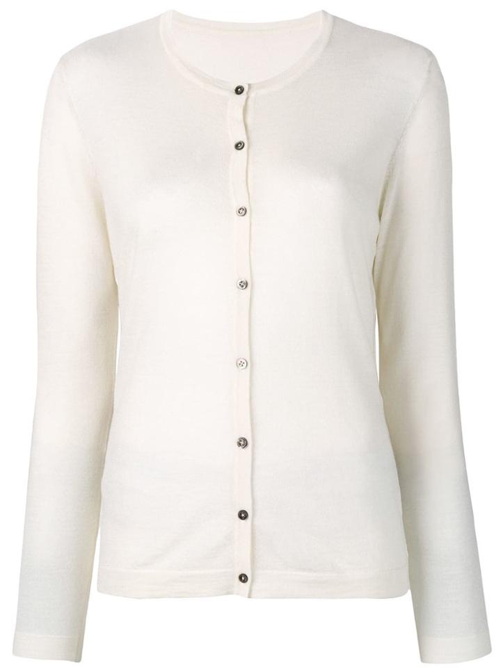 Sottomettimi Button Fitted Cardigan - White