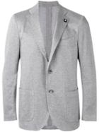 Lardini Three-button Blazer, Men's, Size: 52, Grey, Cotton/viscose/cupro