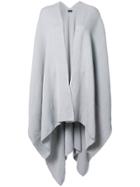 Voz Draped V-neck Cape - Grey