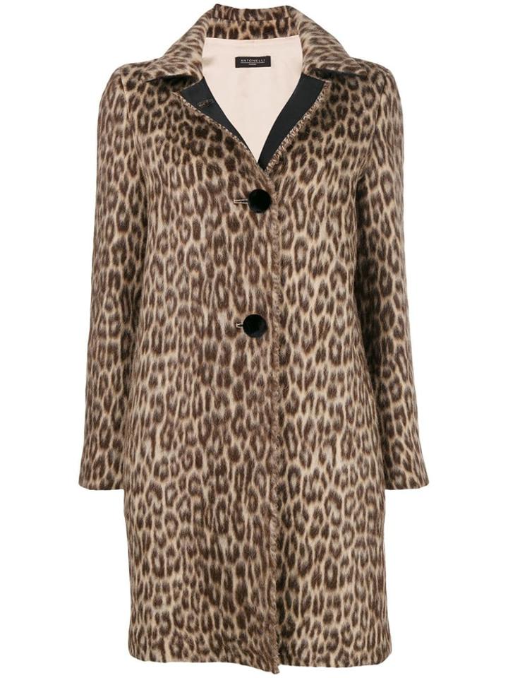 Antonelli Guendalina Leopard Coat - Brown