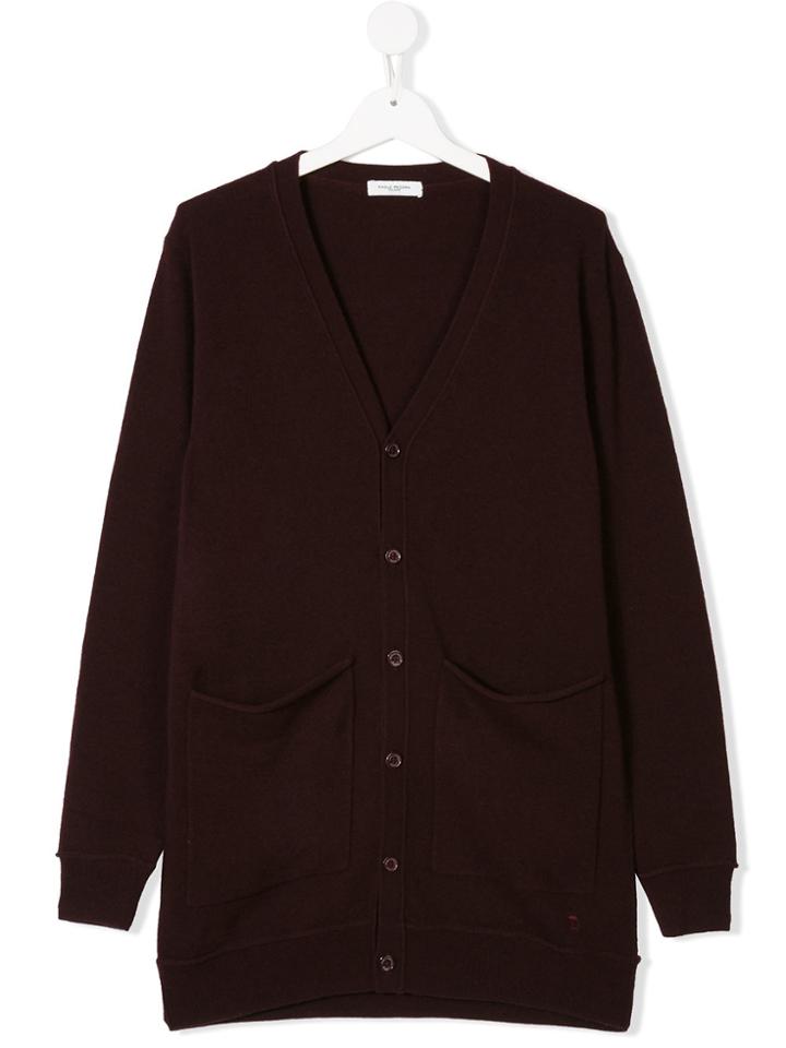 Paolo Pecora Kids Teen V-neck Cardigan - Red