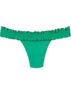 Blue Man Frill Bikini Bottom, Women's, Size: Medium, Green, Polyamide/spandex/elastane