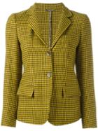 Etro Houndstooth Blazer, Women's, Size: 44, Yellow/orange, Viscose/wool