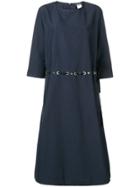 's Max Mara Drawstring Eyelet Midi Dress - Blue