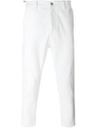 Jil Sander - Cropped Baggy Trousers - Men - Cotton - 32, White, Cotton