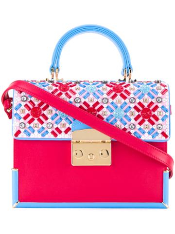 Mayrafedane Mini Harlow Tote, Women's, Red, Calf Leather