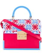 Mayrafedane Mini Harlow Tote, Women's, Red, Calf Leather