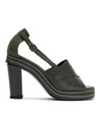 Mara Mac Leather Sandals - Grey