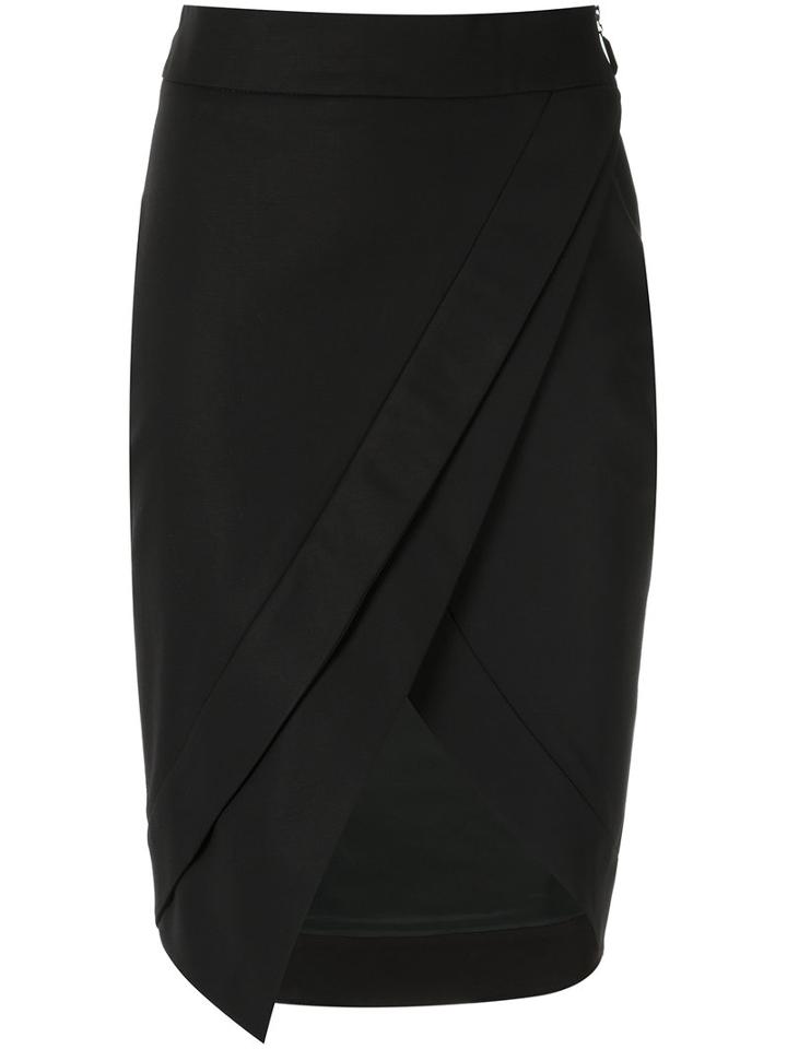 Giuliana Romanno Asymmetric Skirt, Women's, Size: 40, Black, Cotton/elastodiene