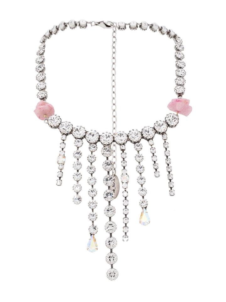 Forte Forte Crystal Embellished Opera Necklace - Silver
