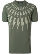 Neil Barrett Lightning Bolt T-shirt - Green
